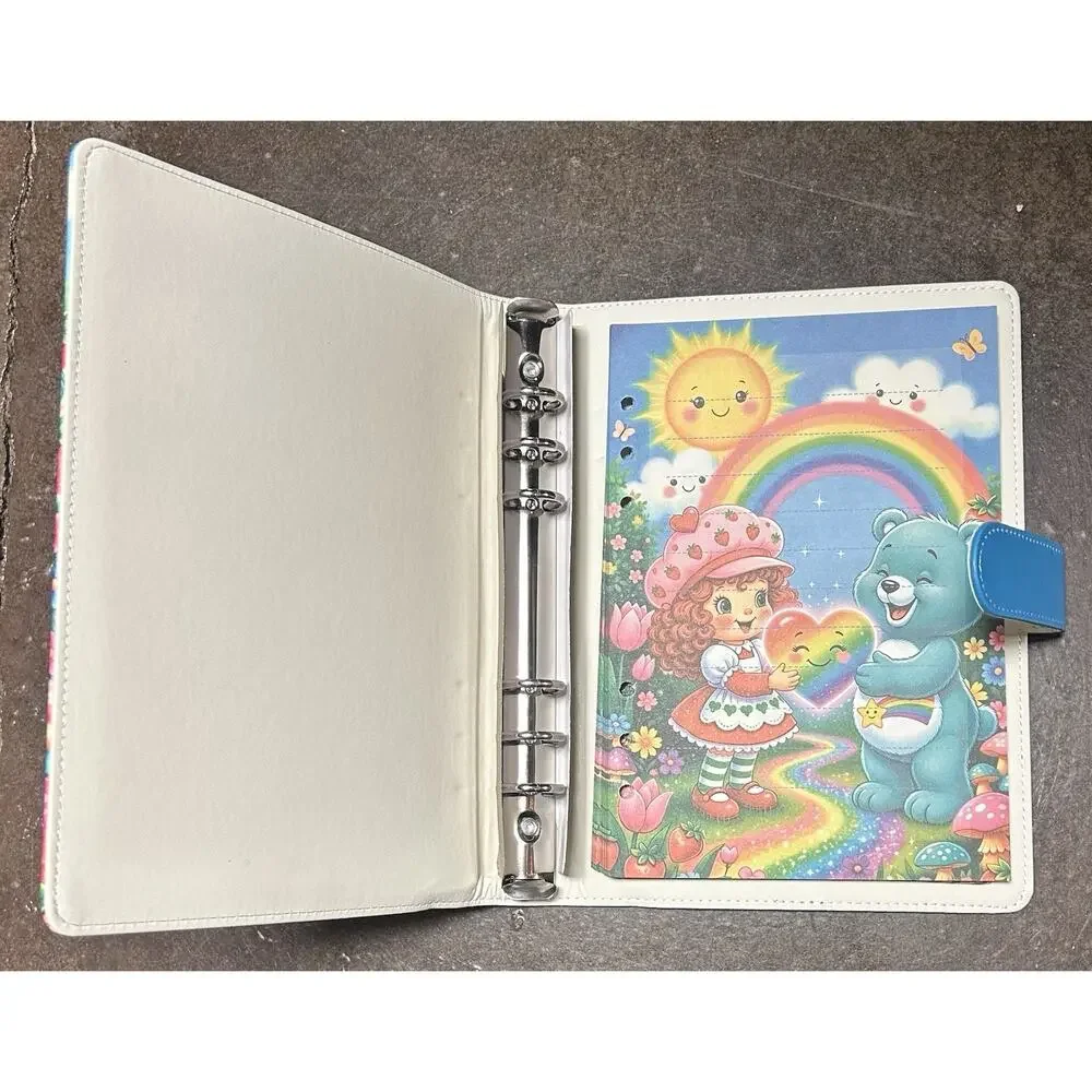 Care Bear Strawberry Shortcake Friends A5 Binder w/ matching paper